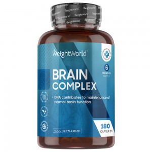 Brain Complex - Mental Sundheds Kosttilskud med Vitaminer - 180 Kapsler Brain Complex - Mental Sundheds Kosttilskud med Vitaminer - 180 Kapsler