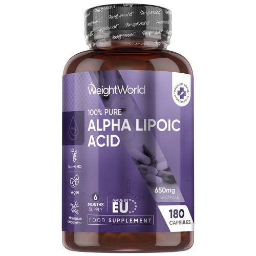 WeightWorld Alpha Lipoic Acid (ALA) 650mg 180 Capsules