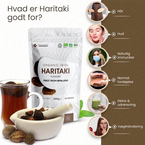 Økologisk haritaki-pulver til fordøjelsen og hjernen