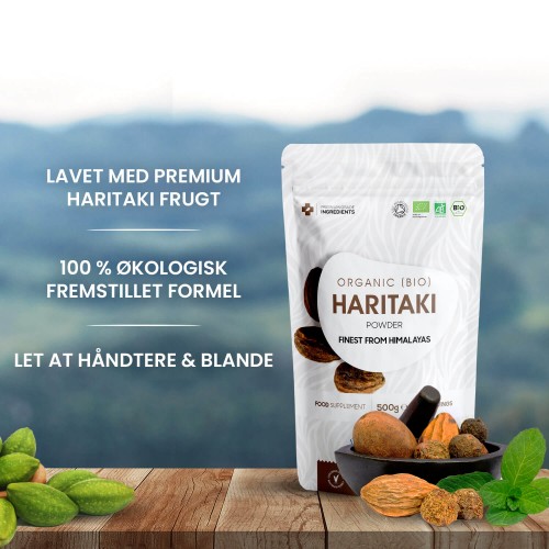 Økologisk haritaki-pulver til fordøjelsen og hjernen
