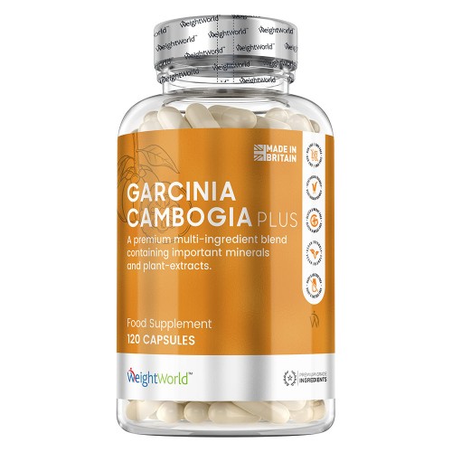 Garcinia Cambogia Plus - Naturlig Vægt-, Appetit- og Velvære Kosttilskud - 120 Kapsler