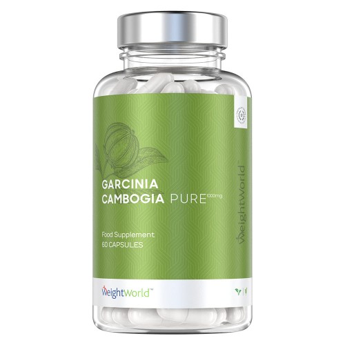 Garcinia Cambogia Pure  - Pure Garcinia Cambogia Piller - 60 Kapsler - 1000mg - Appetitnedsættende - 100 % Naturligt Garcinia Ekstrakt - Vegansk