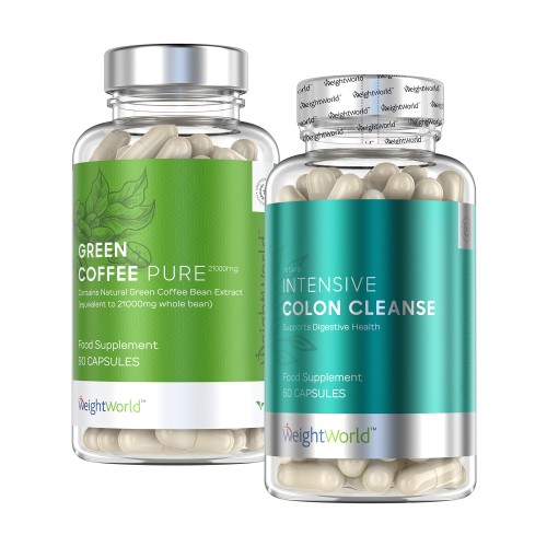 Coffee Cleanse Dobbelt Pakke - For Vægttab & Vitalitet - Muliti Kosttilskud - 2x90 Kapsler - 100 % Naturlige, Virksomme Ingredienser