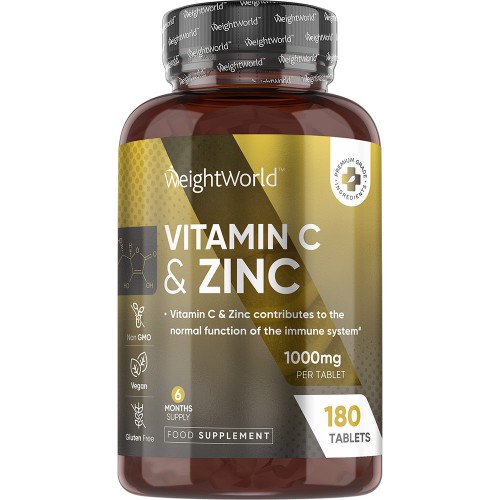 C-vitamin + Zinktabletter 1000 mg