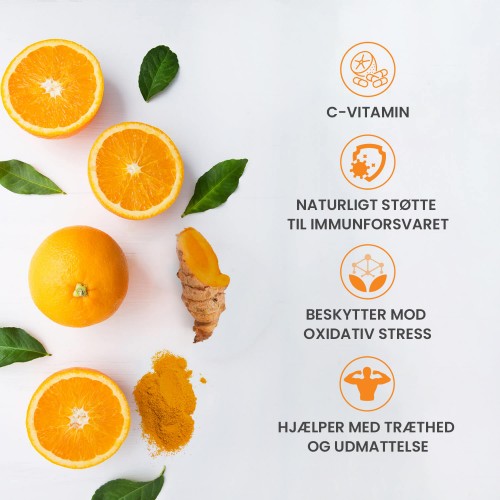 C-vitamin c complex vitaminpiller med ingefær, gurkemeje og hvidløg