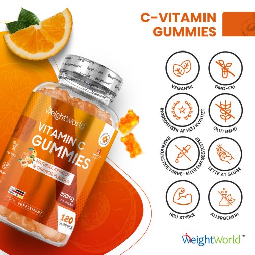 C-vitamin vitaminpiller forklædt som vingummier