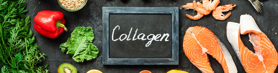 Flere fødevarer indeholder collagen, og du kan booste din collagenproduktion ved at spise fed fisk, kød og grøntsager.