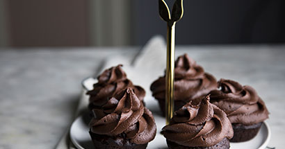 Vegansk Chokolade Cupcakes