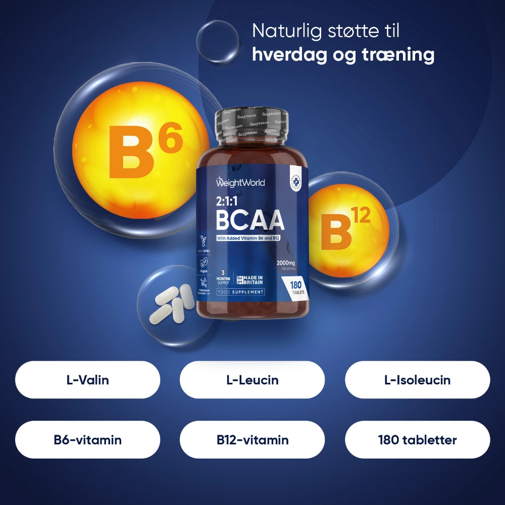 BCAA med B6- og B12-vitamin