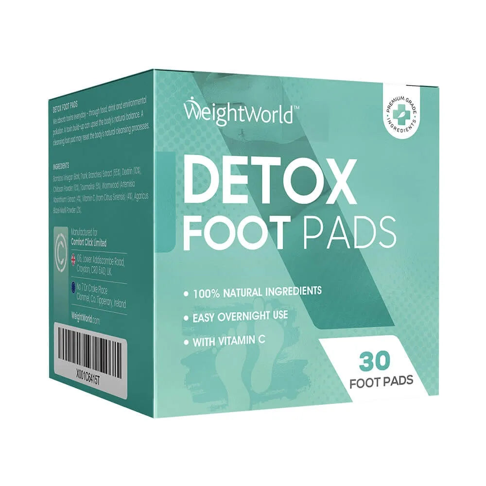 WeightWorld Detox fodplastre æske med 30 fodplastre, grøn og hvidt design