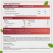 Ernæringsdeklaration for jern- og C-vitamin vingummier: pr. portion og ingredienser