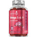 Omega 3-6-9 kingummier til børn i plastflaske med jordbærsmag