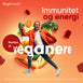 Røde B12-vingummier i WeightWorld reklamegrafik