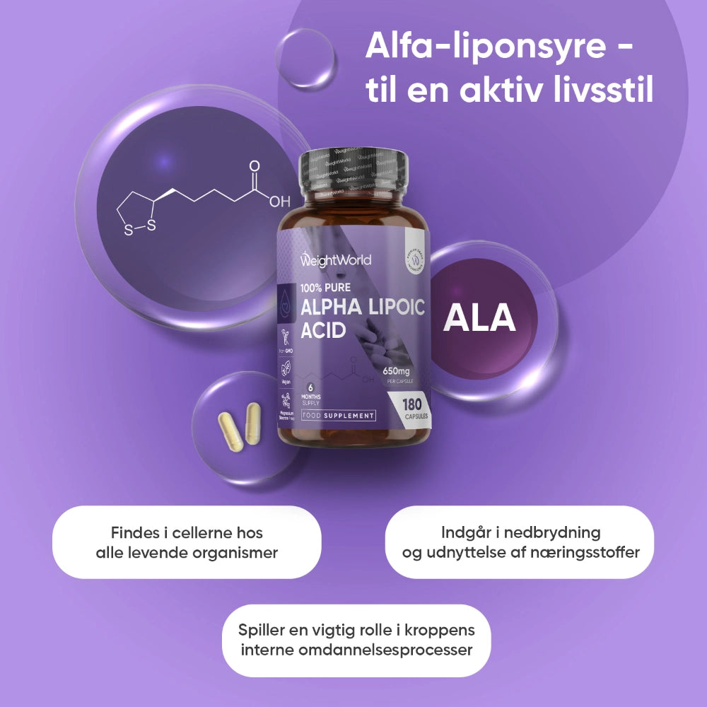 Alfa-liponsyre (ALA) 650 mg