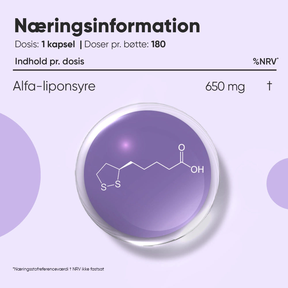 Alfa-liponsyre (ALA) 650 mg