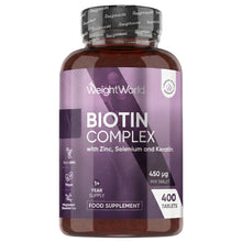 WeightWorld biotinkompleks 450 mcg flaske med 400 tabletter