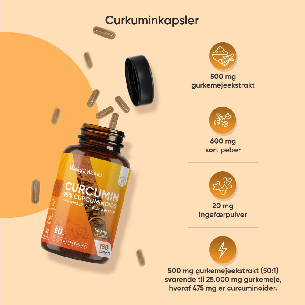 Curcumin + ingefær 500 mg