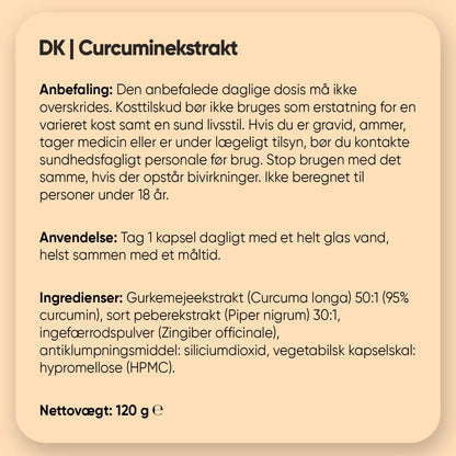 Curcumin + ingefær 500 mg