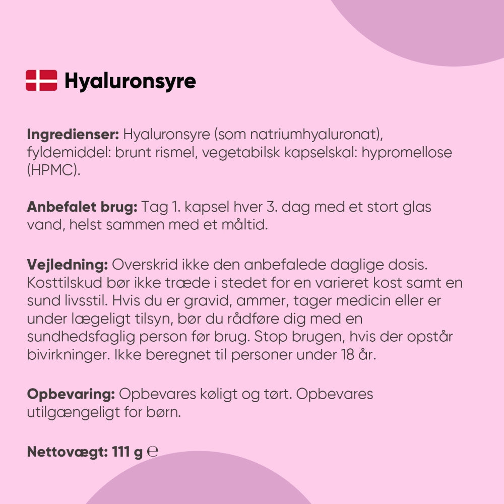 Hyaluronsyre 600 mg