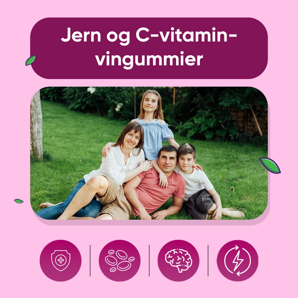 Jern + C-vitamin-vingummier til børn