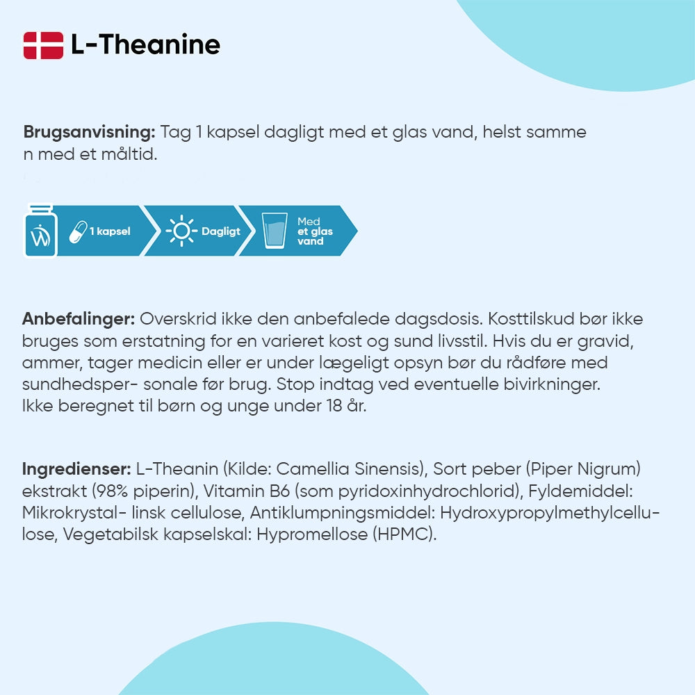 Brugsanvisning og ingredienser: tag 1 kapsel dagligt med vand