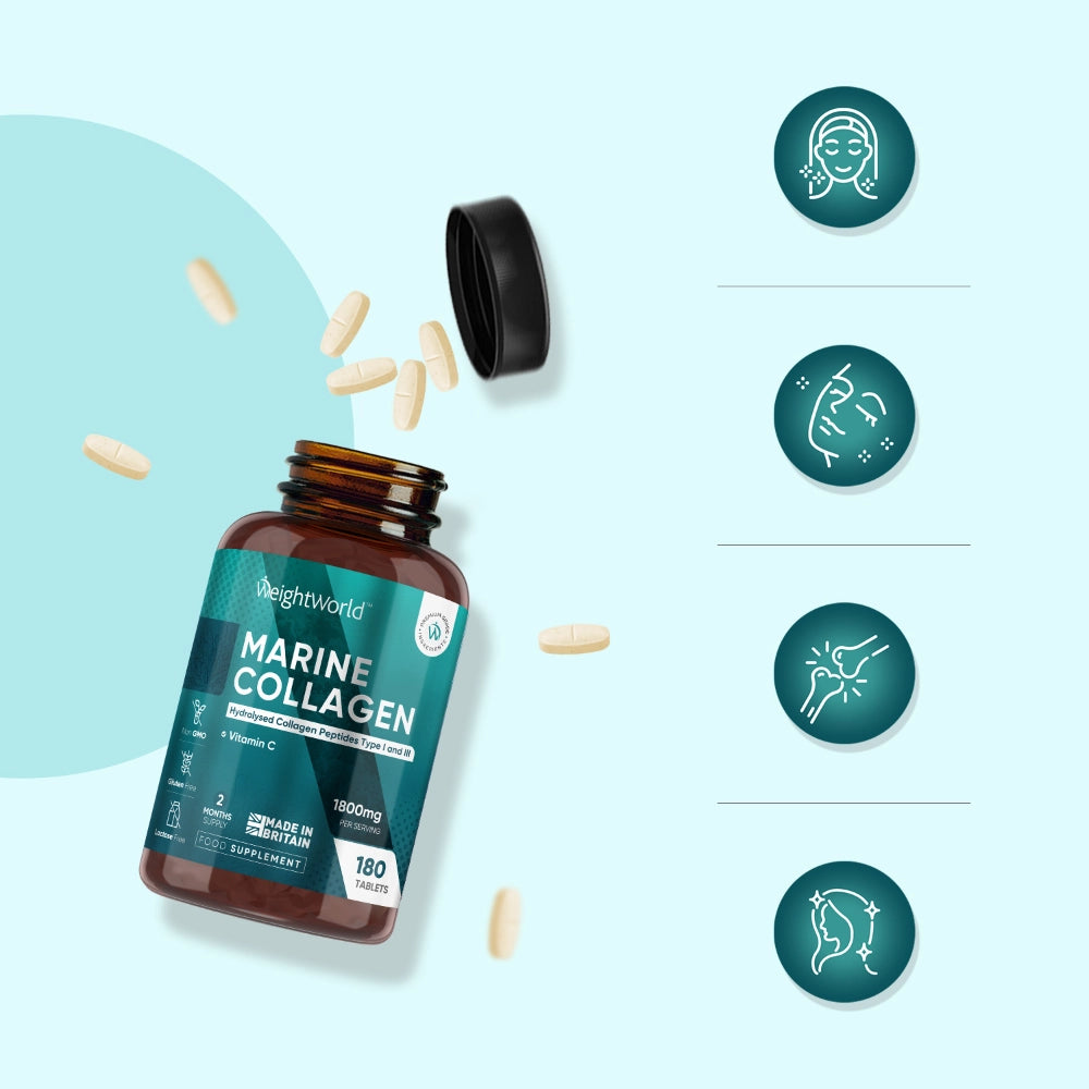 Marine Kollagen + C-vitamin 1800 mg