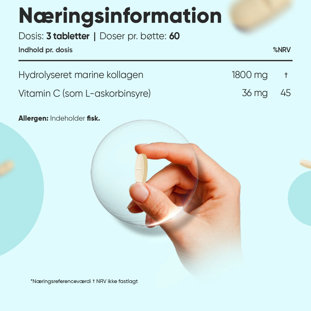 Marine Kollagen + C-vitamin 1800 mg