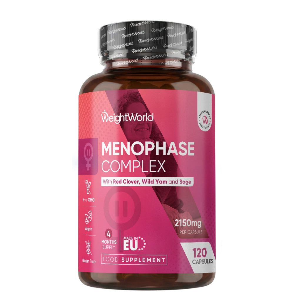 WeightWorld MenoPhase-kompleks kosttilskud i flaske med 120 kapsler