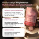 Emballage med WeightWorld-informationsboks om valgte ingredienser, standarder og test