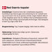 Rød gærris-kapsler, bagside med brugsanvisning og ingredienser