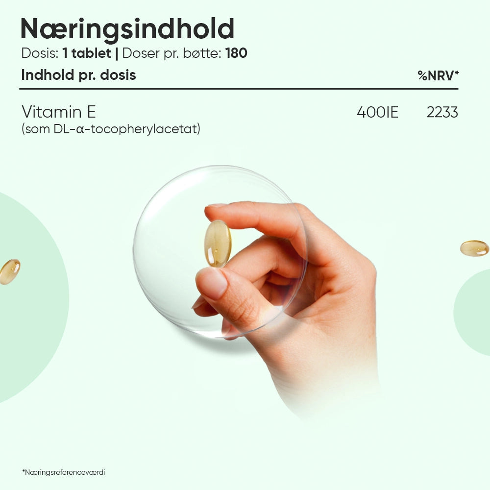 E-vitamin 400 IU (180 mg)