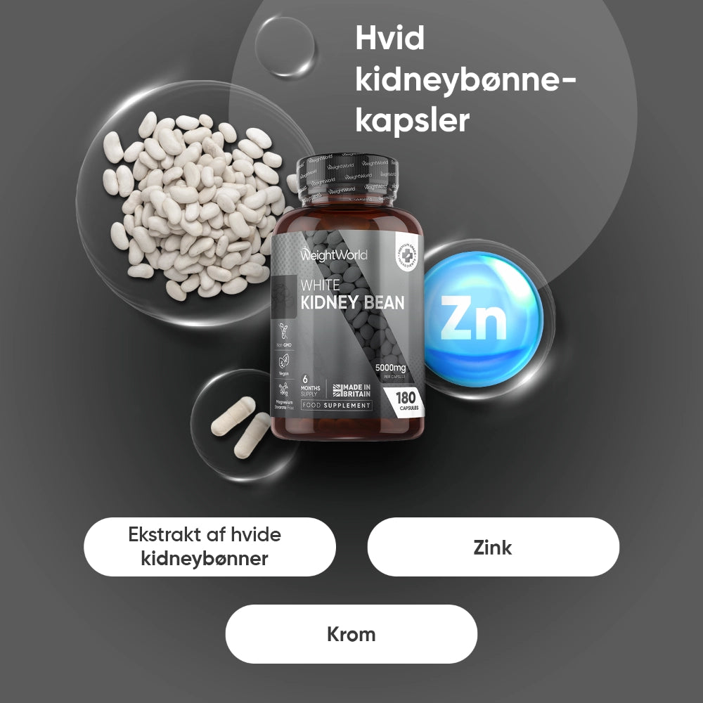 Hvid kidneybønneekstrakt 5000 mg