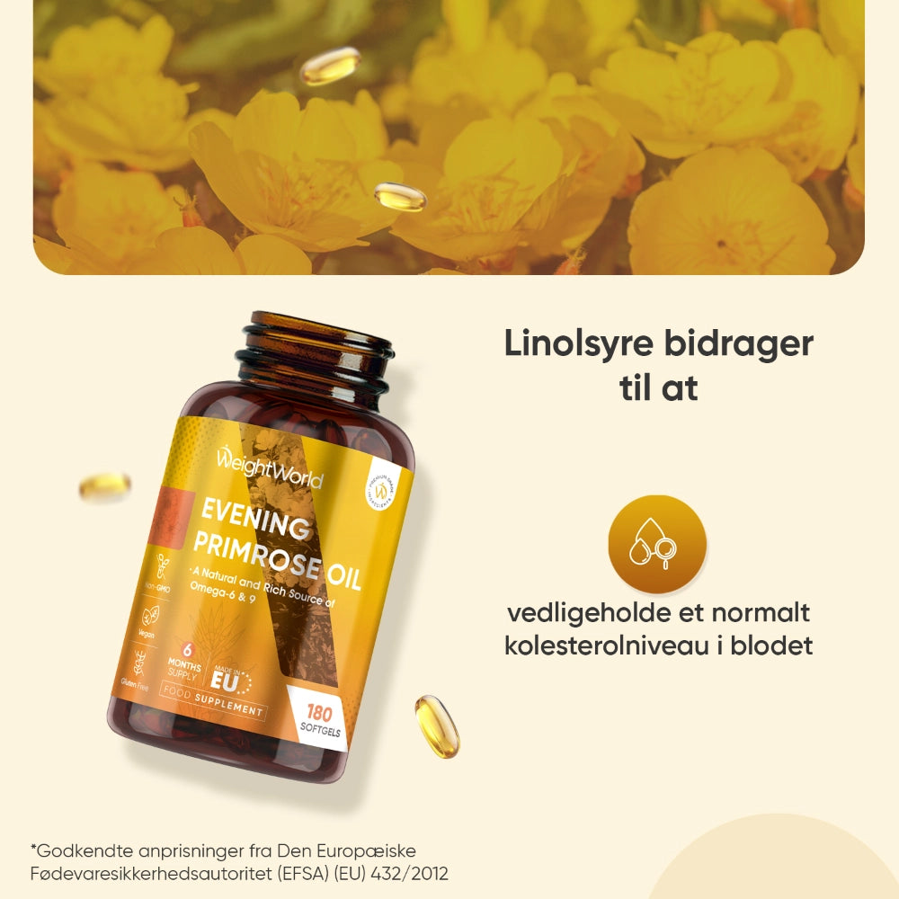 Kæmpenatlysolie-kapsler 1000 mg